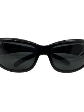 CHANEL BLACK / SILVER CC LOGO ACETATE FRAME SUNGLASSES